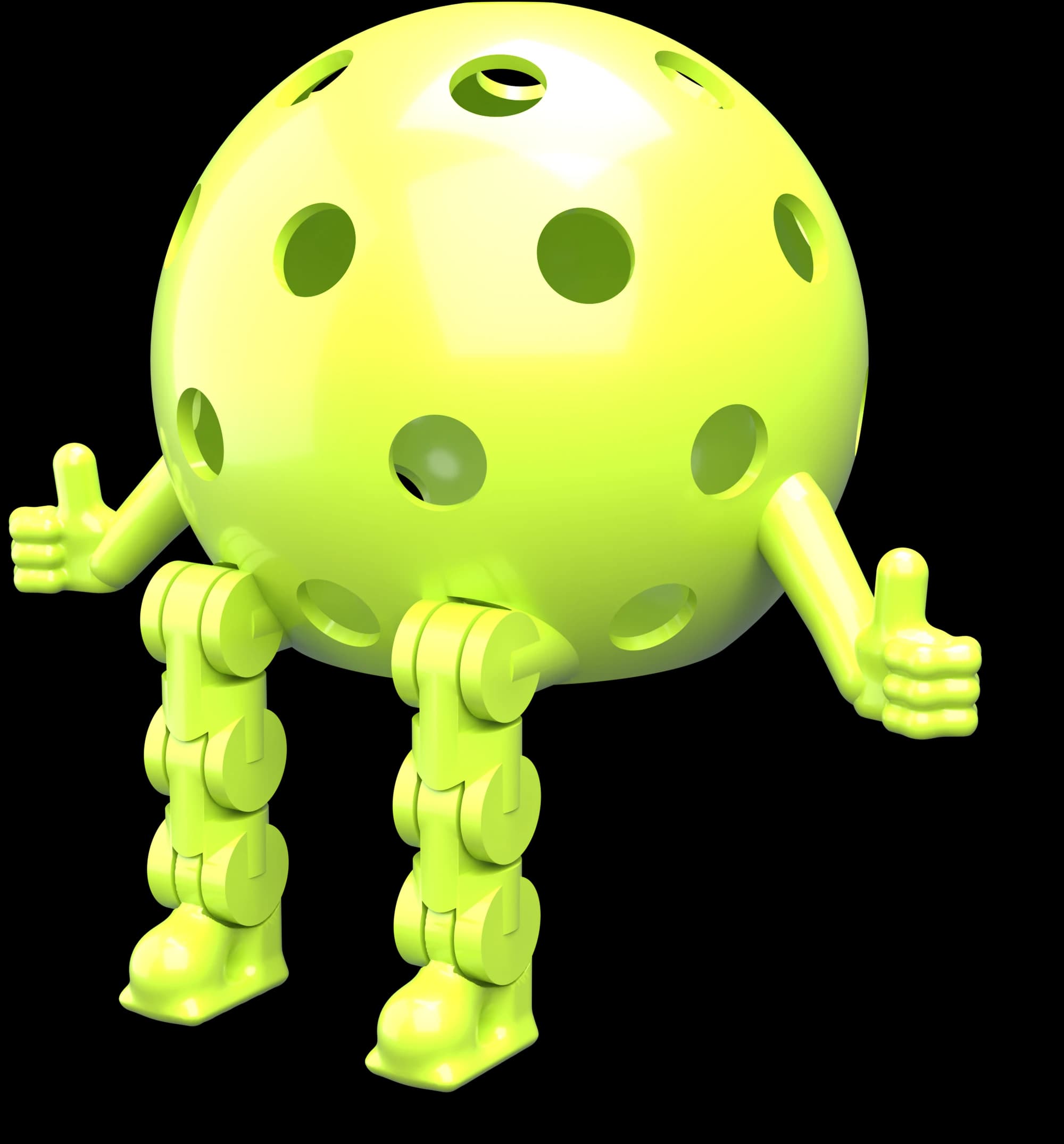 HUGE Pickleball Dinky in green sitting on a ledge