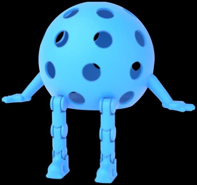 SMALL Pickleball Buddy in cyan sitting on a shelf